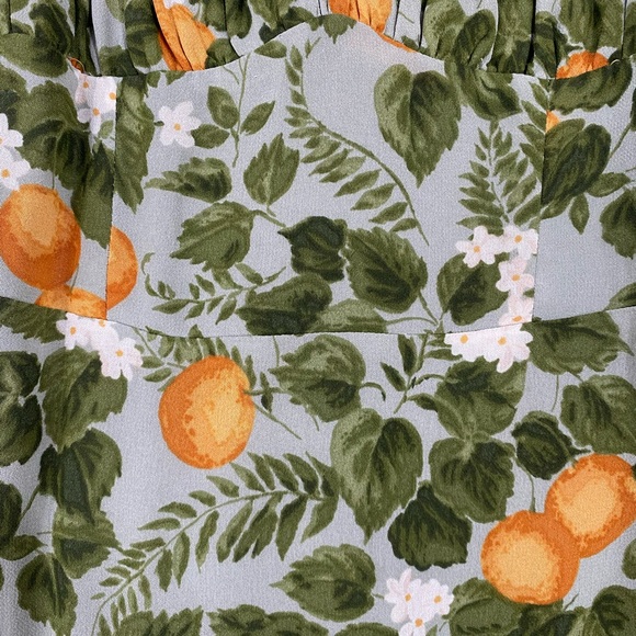 Reformation Embry Dress in Orange Grove - size 2 - Picture 5 of 6